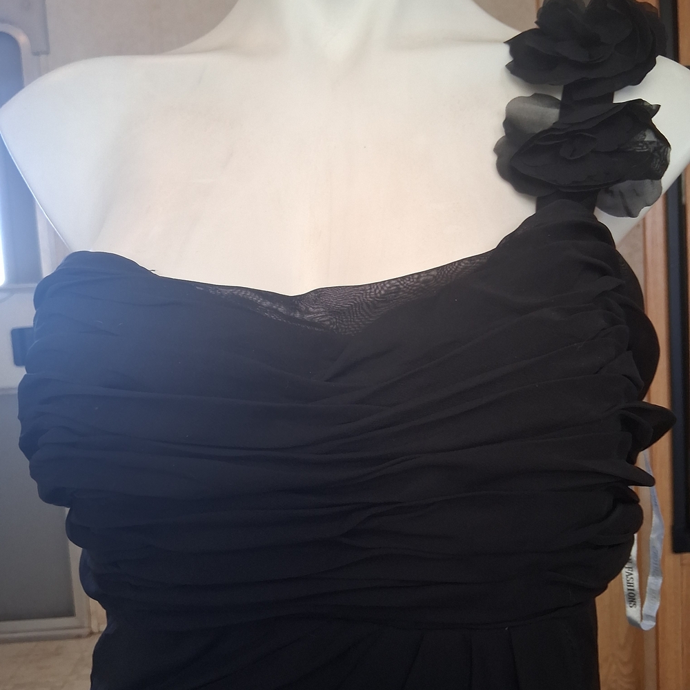 Elegant Black One-Shoulder Dress Jordan Fashion